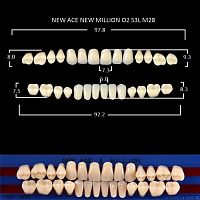 Зубы NEW ACE/NEW MILLION, цвет D4, фасон O2/S3L/M28, полный гарнитур, 28шт.