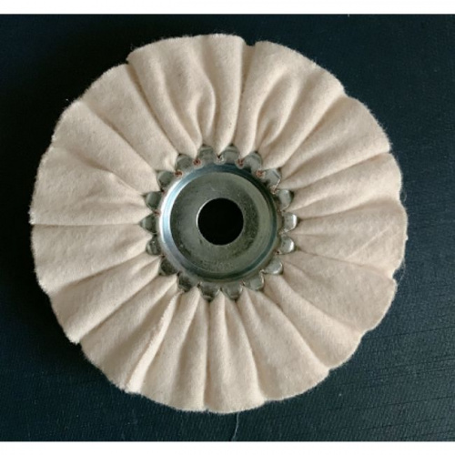 Круг полировочный для шлифмотора складчатый, бязевый, белый, диаметр 100мм, 10 шт.