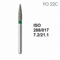 Бор алмазный MANI FO-22C по ISO 288, пламя ,017 х 7.2 х 21.1 мм, зернистость C, 5 штук