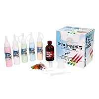 Пластмасса для ортодонтии Ortho Bright Color Kit самотвердеющая, 5 цветов, набор 5 х 50гр + 70 мл.