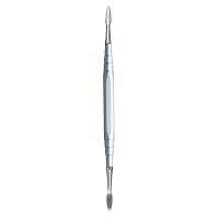 Резчик 07303 моделировочный зуботехнический двусторонний для работы с воском, ручка длиной 95 мм серебристая с рабочими частями A8, A9