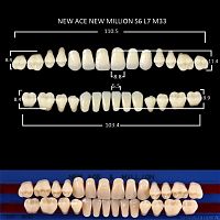 Зубы NEW ACE/NEW MILLION, цвет B4, фасон S6/L7/M32, полный гарнитур, 28шт.