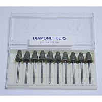 Бор алмазный Lixin Diamond, форма конус с закруглённым торцом, размер 10.0мм, 10шт.