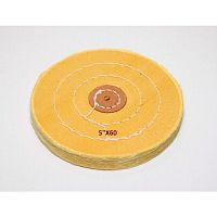 Круг полировочный для шлифмотора бязевый жёлтый Sheshan Brush, диаметр 5 дюймов, 60 слоёв, 1шт. 