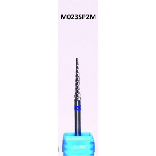 Бор ATRI ТВС M023SP2M, конус заостренный, 2,3мм, спиральная насечка, мелкая абразивность, 1 шт