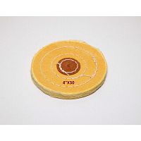 Круг полировочный для шлифмотора бязевый жёлтый Sheshan Brush, диаметр 4 дюйма, 30 слоёв, 1шт. 
