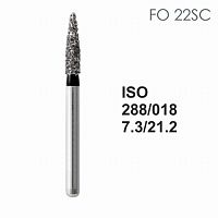 Бор алмазный MANI FO-22SC по ISO 288, пламя ,018 х 7.3 х 21.2 мм, зернистость SC, 5 штук