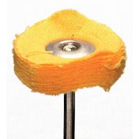 Фильц зуботехнический Sheshan Brush бязевый, жёлтый, жесткий, на дискодержателе, диаметр 22мм, 1шт.