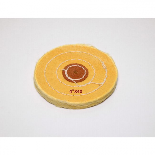 Круг полировочный для шлифмотора бязевый жёлтый Sheshan Brush, диаметр 4 дюйма, 40 слоёв, 1шт. 