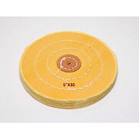 Круг полировочный для шлифмотора бязевый жёлтый Sheshan Brush, диаметр 5 дюймов, 30 слоёв, 1шт. 
