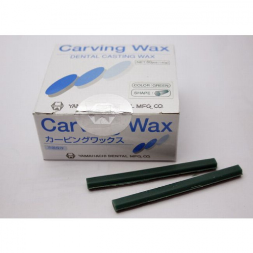 Воск моделировочный Carving Wax Green (зелёный) 140гр, Yamahachi (Япония)