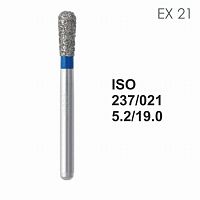 Бор алмазный MANI EX-21 по ISO 237, груша ,021 х 5.2 х 19.0 мм, зернистость S, 5 штук
