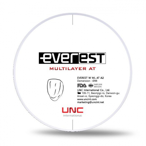 Диск циркониевый Everest Multilayer AT, размер 98х12 мм, цвет A2, многослойный