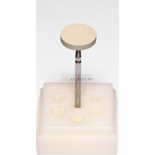 Полир силикон-карбидный с добавлением керамики для обработки циркона диск-"колесо",13 х 2мм,1 шт