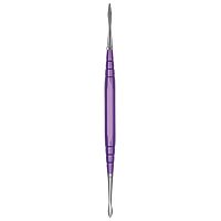  Резчик 07306 моделировочный зуботехнический двусторонний для работы с воском, ручка длиной 95 мм фиолетовая с рабочими частями D1, D2