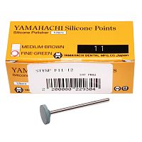 Силиконовый полир Yamahachi №11 для финишной обработки сплавов и пластмасс, зелёный, 12 шт.
