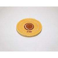 Круг полировочный для шлифмотора бязевый жёлтый Sheshan Brush, диаметр 3 дюйма, 40 слоёв, 1шт. 
