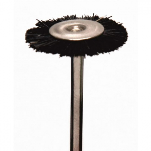 Щёточка Songjiang Sheshan натуральная щетина, чёрная, жесткая, диаметр 15мм, 1шт.