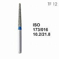 Бор алмазный MANI TF-12 по ISO 173, конус ,016 х 10.2 х 21.8 мм, зернистость S, 5 штук