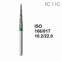 Бор алмазный MANI TC-11C по ISO 166, конус ,017 х 10.2 х 22.0 мм, зернистость C, 5 штук