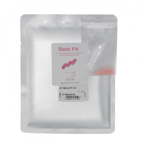 Пластмасса базисная Basis PA полиметилметакрилатная, для термо-пресса, цвет LF Pink, 100 г. фото 3