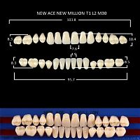 Зубы NEW ACE/NEW MILLION, цвет A3.5, фасон T1/L2/M30, полный гарнитур, 28шт.