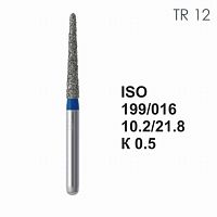 Бор алмазный MANI TR-12 по ISO 199, конус ,016 х 10.2 х 21.8 мм, зернистость S, 5 штук