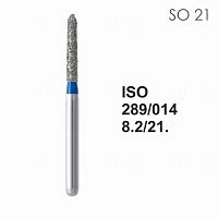 Бор алмазный MANI SO-21 по ISO 289, пламя ,014 х 8.2 х 21.8 мм, зернистость S, 5 штук