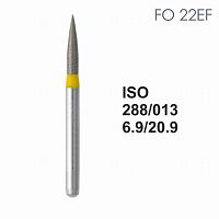 Бор алмазный MANI FO-22EF по ISO 288, пламя ,013 х 6.9 х 20.9 мм, зернистость EF, 5 штук
