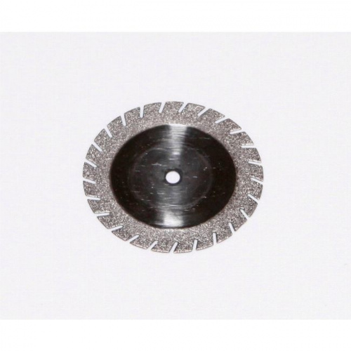 Диск сепарационный алмазный с зубцами 2-сторонний, мелкая зернистость,диаметр рабочей части 22 мм,без дискодержателя ,1 шт 