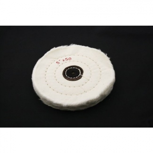 Круг полировочный для шлифмотора  бязевый белый Sheshan Brush, диаметр 5 дюймов, 50 слоёв, 10шт. фото 2