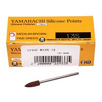 Силиконовый полир Yamahachi №13S для предварительной обработки сплавов и пластмасс, коричневый, 12 шт.